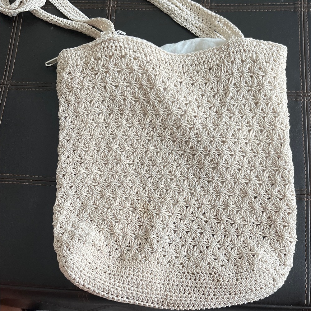 Cream Crochet Women's Bag